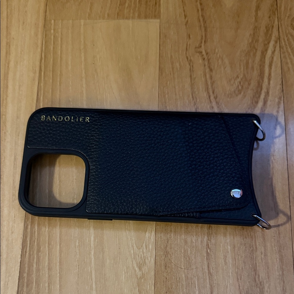 Bandolier Black Leather iPhone 15 Pro Max Case